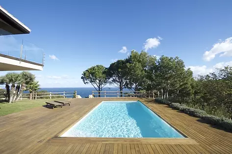 Rental villa with pool and sea view in Spain, Miramar Sa Riera