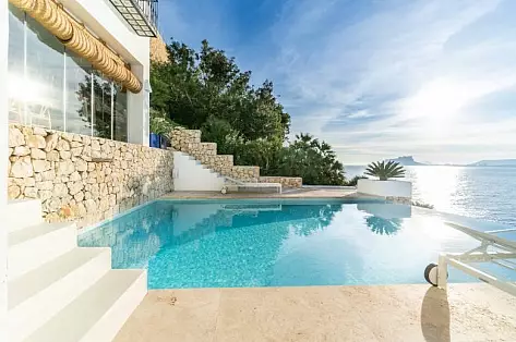 Sublime Moraira, luxury beachfront villa for rent in Spain